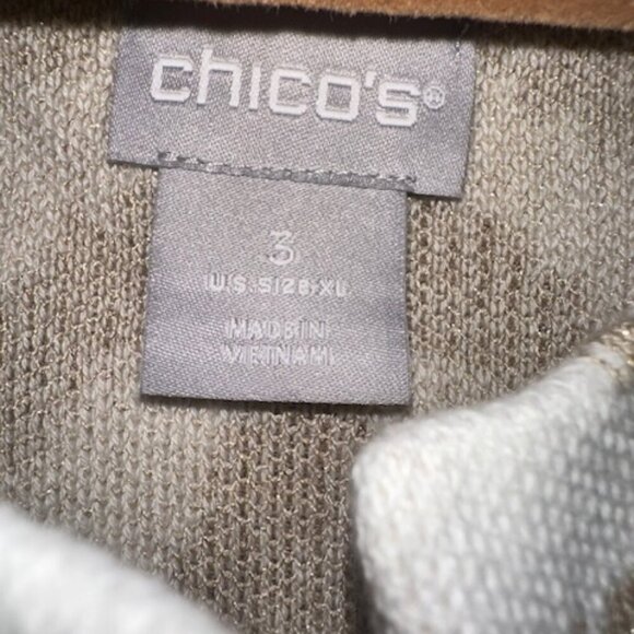 Women's Damask‎ Knit Cardigan, Ecru/Gold, by Chico's - Picture 8 of 8